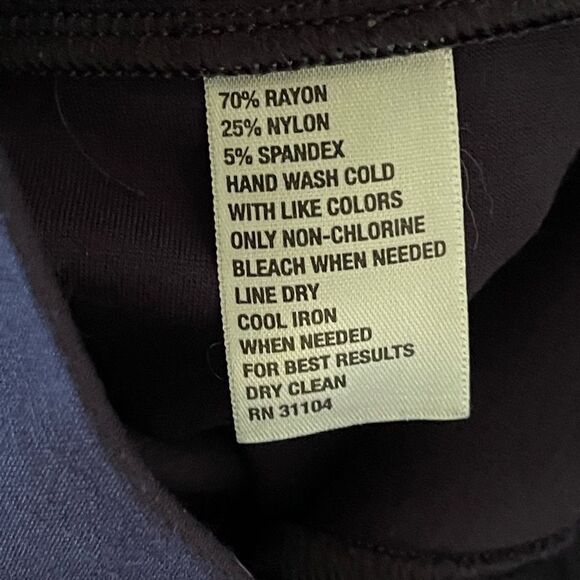 Crown & Ivy Petite Women’s Dark Blue Elastic Stretch Activewear Leggings Size:PM - Picture 4 of 6